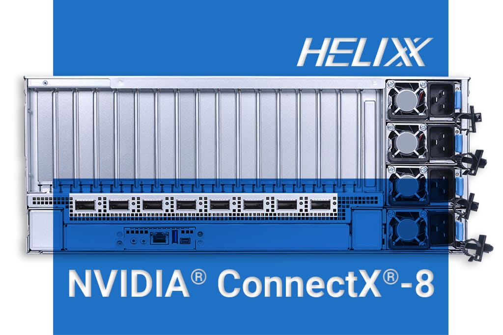Ölçekte yapay zekâ mühendisliği: HELIXX 4U8G | EPYC CX8 içinde ConnectX-8