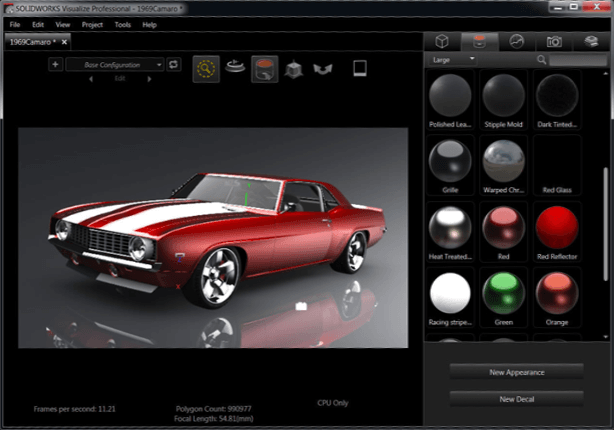 SOLIDWORKS bilgisayarlarıyla 3D render ve simülasyon