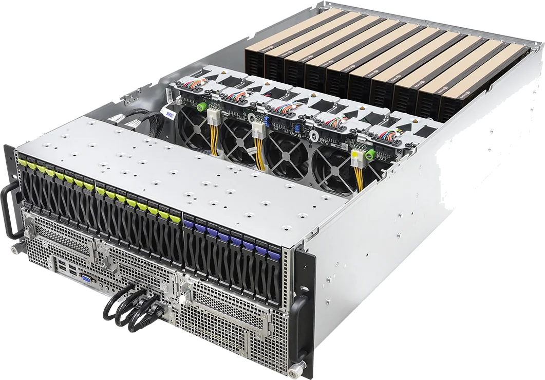4U10G-TURIN2 — Çift soketli AMD EPYC yapay zekâ sunucusu